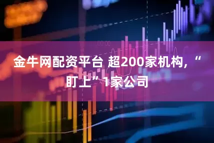 金牛网配资平台 超200家机构, “盯上”1家公司